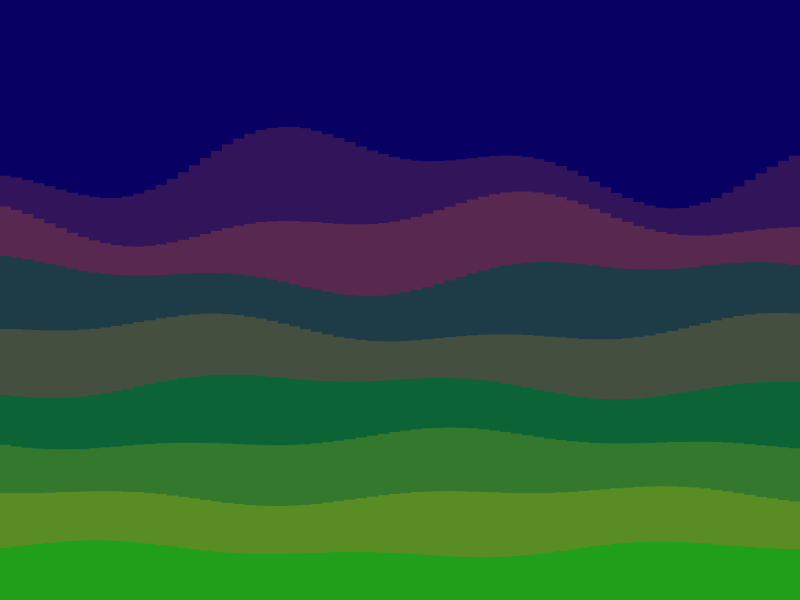 Paralax Mountains ~ View from a Train Window animation javascript tinycode