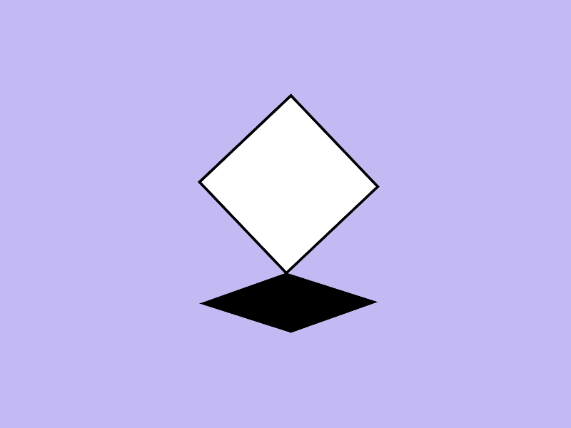 Square Roll With Shadow animation geometry javascript loop tinycode