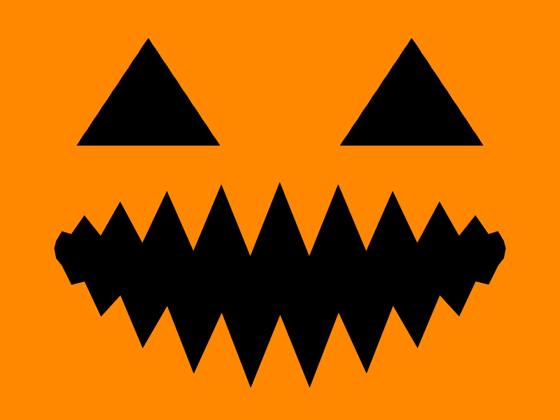 Jack-o'-lantern 🎃 animation javascript loop tinycode warmup weeklywarmup