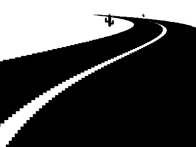 A Long and Tiny Road 🌵 animation javascript loop tinycode