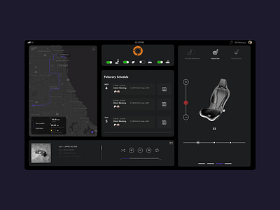 Car Dashboard UI app design product design ux ui