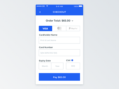 Credit Card Checkout credit card daily ui minimal mobile payment ui ux