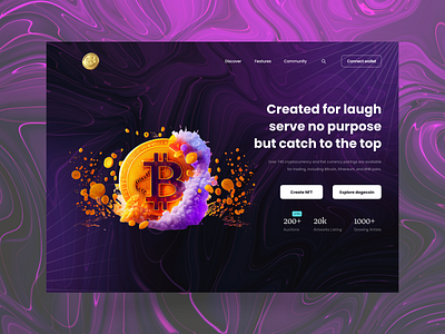 Cryptocurrency Hero Section 3d bitcoin cryptocurrency cryptocurrency hero section hero section ui ui ux