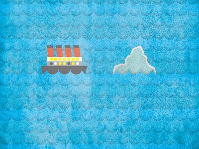 Titanic boat design graphic design iceberg illustration ocean poster texture titanic vector