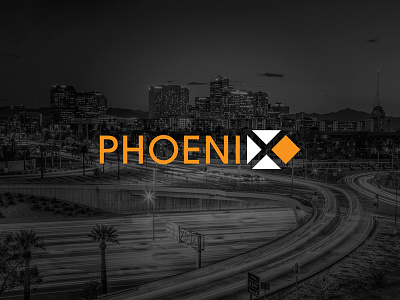 Phoenix brand city concept design graphic design grid identity logo negative space phoenix phx typography