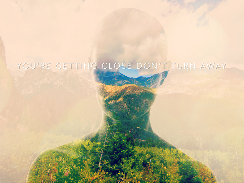 Skye Canyon You're getting Close Don't Turn Away photoshop manipulation double exposure texture typography skye canyon las vegas nevada social media cover photo
