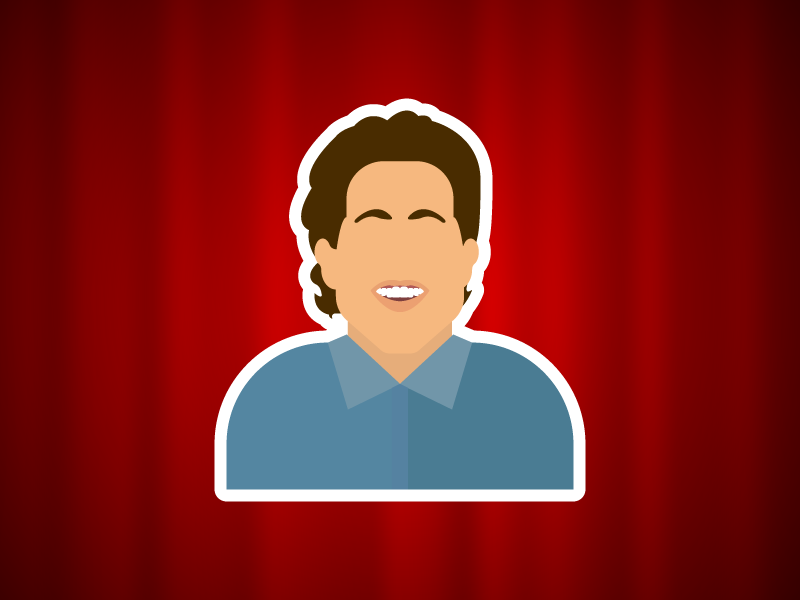 What's the deal with Jerry Seinfeld. illustration vector portrait seinfeld jerry seinfeld comedy flat comedian blog webpt