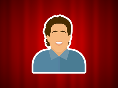 What's the deal with Jerry Seinfeld. blog comedian comedy flat illustration jerry seinfeld portrait seinfeld vector webpt