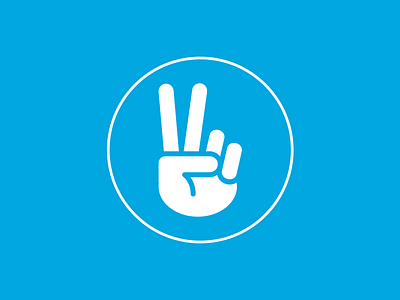 Peace flat hand icon illustration minimal minimalist peace pool simple vector webpt