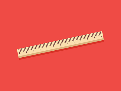 Ruler flat illustration minimal minimalist ruler school simple vector webpt