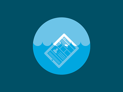 iBerg ice berg icon illustration ipad minimal minimalist ocean ui user interface vector water webpt