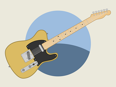 Fender Telecaster american americana fender guitar illustration instrument music telecaster vector vintage webpt