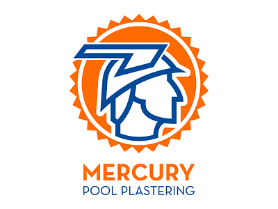 Mercury Pool Plastering arizona design god graphic design illustration logo mercury phoenix pool roman sun vector