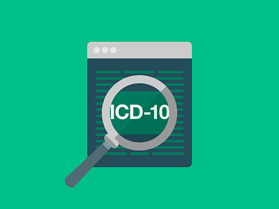 ICD-10 Quick Clips: How to Find the Correct Diagnosis Code blog browser code flat icd10 icon illustration magnifying glass search ui vector webpt