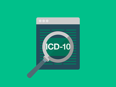 ICD-10 Quick Clips: How to Find the Correct Diagnosis Code blog browser code flat icd10 icon illustration magnifying glass search ui vector webpt