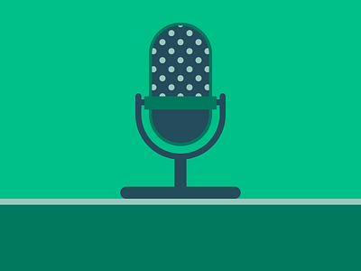 ICD-10 Talk with Dr. Heidi Jannenga - Microphone blog desk flat icd10 icon illustration interview live mic microphone vector webpt