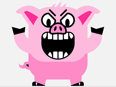 What’s Your ICD-10 Spirit Animal Code? - Bitten By Pig animal bite blog cartoon flat hog illustration pig scary teeth vector webpt