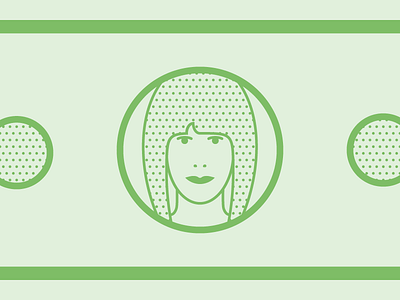America's Next Top Payment Model - Sarah Barthel bill cash dollar flat icon illustration line money phantogram sarah barthel vector woman