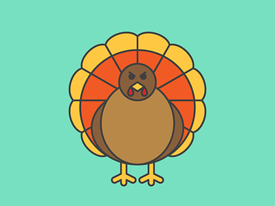 It’s an ICD-10 Thanksgiving - Evil Turkey animal bird blog evil holiday icd10 icon illustration november turkey vector webpt