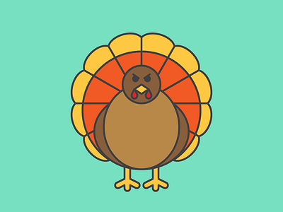 It’s an ICD-10 Thanksgiving - Evil Turkey animal bird blog evil holiday icd10 icon illustration november turkey vector webpt