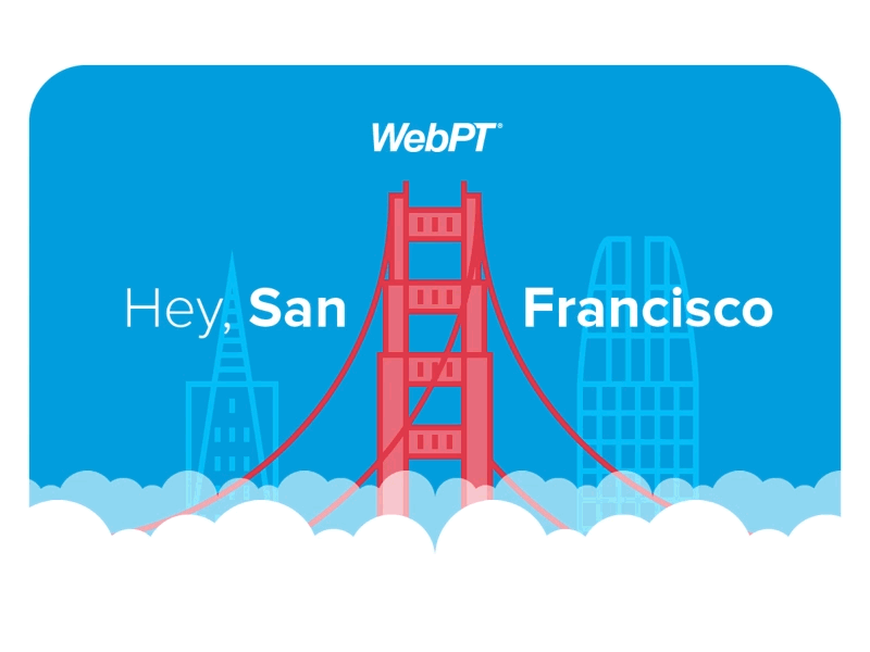 WebPT is Visting San Francisco animation bridge building cloud gif illustration keynote motion san francisco skyline weather webpt