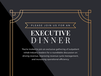 Executive Dinner Invite card dinner executive invitation invite luxury print webpt