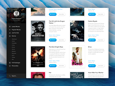 Stream Movies (desktop app) app desktop app entypo ui ux