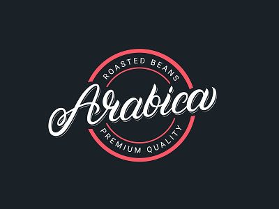 Arabica lettering logo arabica brand brand design branding calligraphy coffee coffee bean coffee shop hand written lettering logo logotype