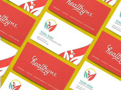 Healthy M.E. Business Cards brand brand development branding business card business card design business card mockup business cards design graphic design graphicdesign logo logo design logos