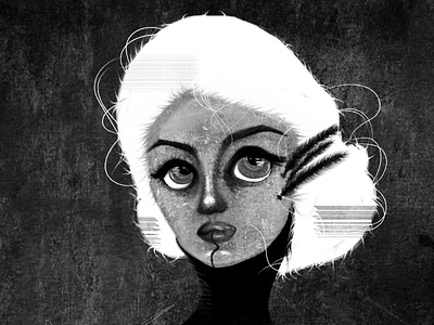 Quill lady adobe illustrator adobe photoshop art black and white design digital digital art digital painting illustration