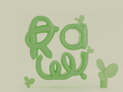 3D RawV logo in Blender 3D