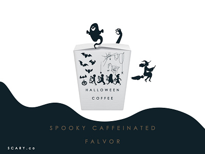 Scary Coffee adobe photoshop design icon illustration