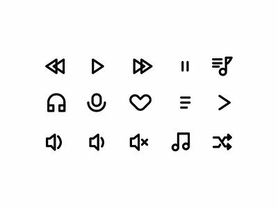 Music app icon set music icon icon set icon