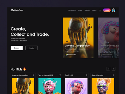 MetaOpus NFT Marketplace nft ui web