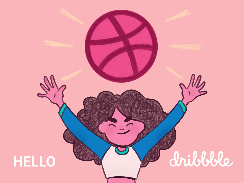 Hello Dribbble hello dribble debut illustration