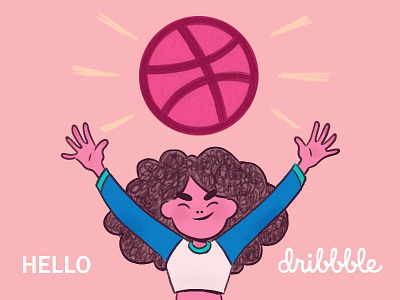 Hello Dribbble debut hello dribble illustration