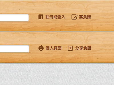 Chinese version of "login" and "write" button