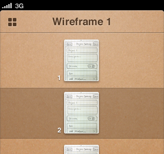 Wireframe iphone ui