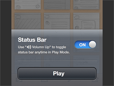 Toggle Status Bar in POP actionsheet pop popapp prototyping