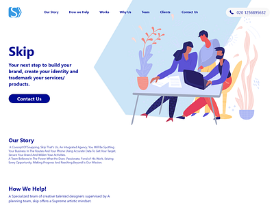 Creative agency landing page