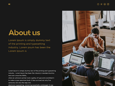 About us page Ui design