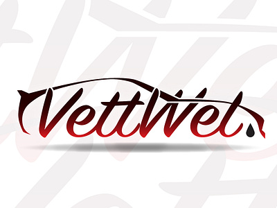 VettWet cars illustration logo typography