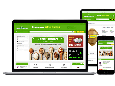 Aalamus organics branding e commerce website logo typography ui ux webdesign website