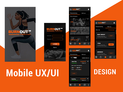 Fitness app branding information architecture mobile ui typography ui ux