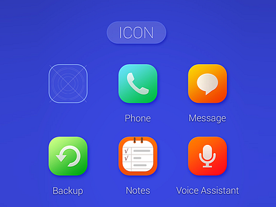 Icon. assistant backup icon message note phone theme voice