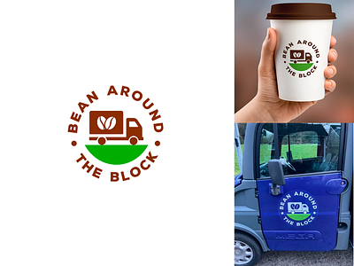 Bean Arount the Block barista braziliandesigner coffee cup coffeecup cup gourmet ireland logodesign take away van