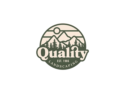 Quality Landscaping landscaping logodesign mountains outdoor outdoors pine trees utah