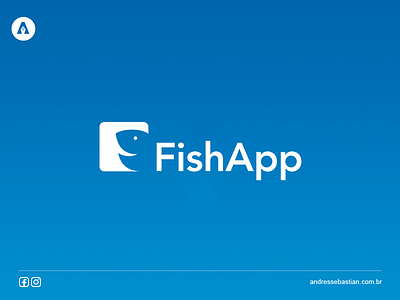 Fishapp app application fishing lettermark logo design