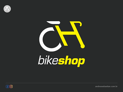 CH bikeshop bicicleta bicycle bike bikeshop bikestore criologoexisto desenhodelogotipo graphicdesign initials logodesign logodesigns lojadebicicletas shop store