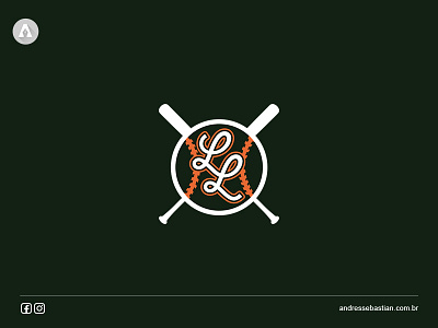 Logo for Baseball Team baseball baseball team initials lisbon lisbonluckies logodesign monogram